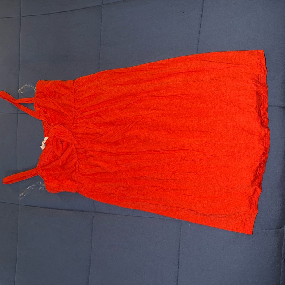 Vibrant Orange bathing suite cover dress
